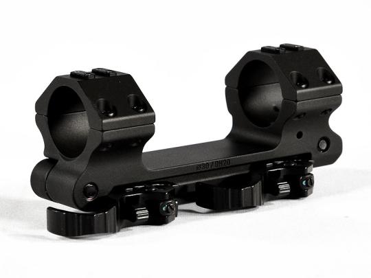 ERATAC Blockmontage mit einstellbarer Vorneigung, Schnellspannhebel ø 30 mm + 20 mm Bauhöhe (0-20 mrad Vorneigung), 371 g