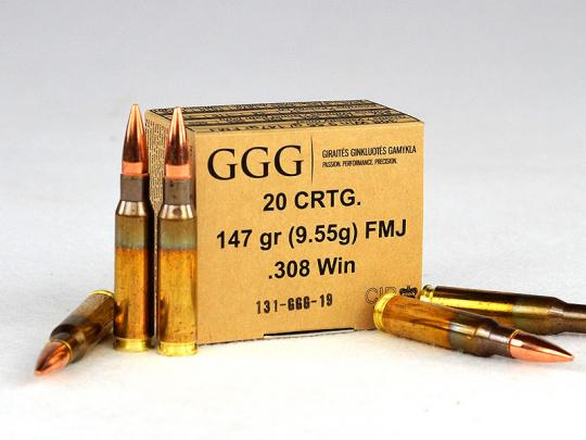 GGG .308 Winchester, GPX FMJ 147 grs 1 Packung ( 20 Schuss á 0,995 €*)