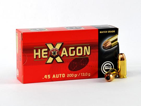 GECO .45 Auto (.45 ACP) Hexagon, 200 grs 1 Packung (50 Schuss á 0,734 €*)