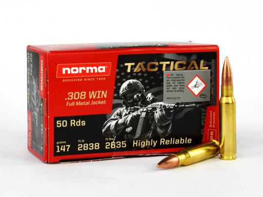 NORMA .308 Winchester TACTICAL, FMJ 147 grs 1 Packung (50 Schuss á 1,04 €*)