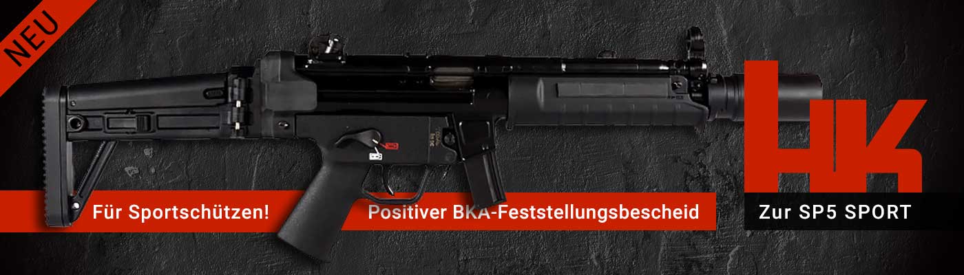 Heckler & KOCH SP5 SPORT 9mm-Karabiner mit sportlicher Zulassung.